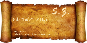 Sáhó Zita névjegykártya